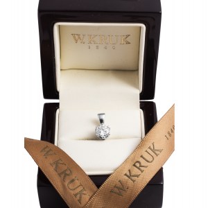 Wisior z brylantem marki W.KRUK „Jedyny” ~1.05ct 