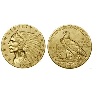 Stany Zjednoczone Ameryki (USA), 2 1/2 dolara, 1908, Filadelfia