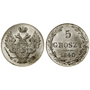 Polonia, 5 groszy, 1840 MW, Varsavia