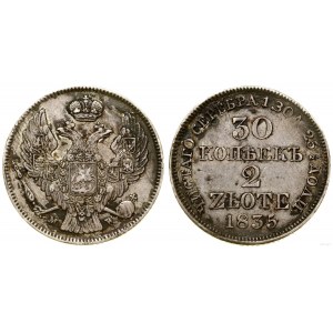Polska, 30 kopiejek = 2 złote, 1835 MW, Warszawa