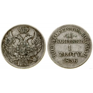 Polska, 15 kopiejek = 1 złoty, 1836 MW, Warszawa