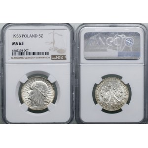 Polska, 5 złotych, 1933, Warszawa