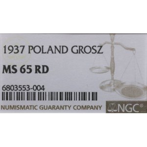 Poland, 1 grosz, 1937, Warsaw