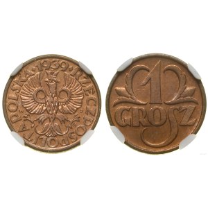 Poland, 1 grosz, 1939, Warsaw