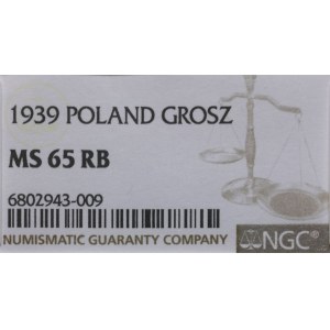 Poland, 1 grosz, 1939, Warsaw