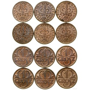 Poland, set: 6 x 1 grosz, 1939, Warsaw.