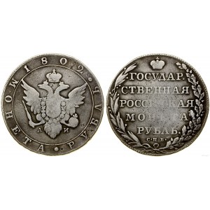 Russia, rublo, 1802 СПБ AИ, San Pietroburgo