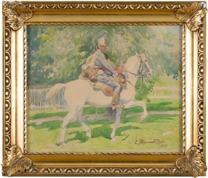 Zygmunt Rozwadowski (1870 Lwów - 1950 Zakopane), Trębacz 1 Pułku Ułanów Legionów Polskich-Beliniak, 1917