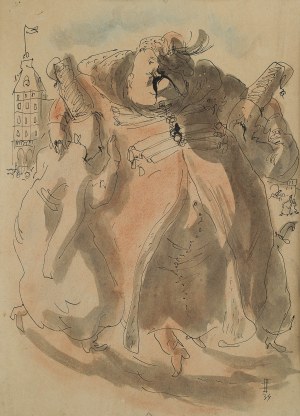 Feliks Topolski (1907 Warszawa - 1989 Londyn), Zagłoba, 1934 r.
