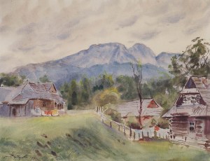 Adam Batycki (1886-1970), Widok na Giewont, 1957