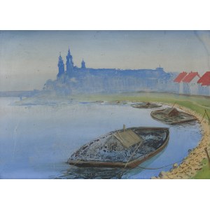 Ludwik Leszko (1890 Kraków - 1957 tamże), Widok na Wawel