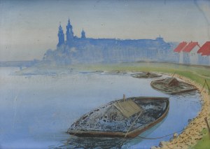 Ludwik Leszko (1890 Kraków - 1957 tamże), Widok na Wawel