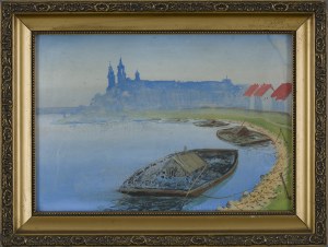 Ludwik Leszko (1890 Kraków - 1957 tamże), Widok na Wawel