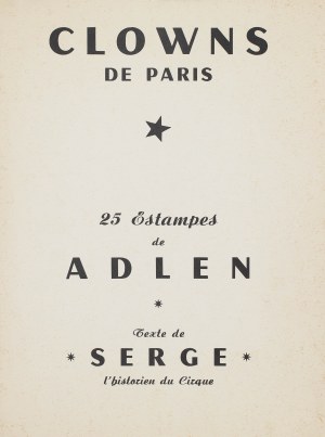 Michel Adlen (1898 Łuck - 1980 Paryż), Teka 