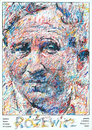 Waldemar Świerzy (1931 Katowice-2013 Warszawa), Tadeusz Różewicz, projekt plakatu