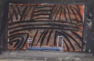 Piotr Potworowski (1898 Warszawa-1962 tamże), Projekt scenografii do „Wesela”, 1958