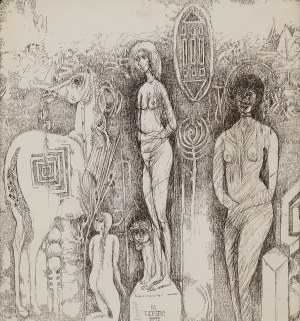 Ryszard Stryjec (1932 Lipniszki k. Lidy-1997 Gdańsk), Scena symboliczna, 1995