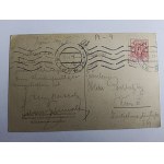 POCZTÓWKA LWÓW LEMBERG, PLAC MARYACKI, ODO DOBROWOLSKI, PRZEDWOJENNA 1921 R, ZNACZEK, STEMPEL