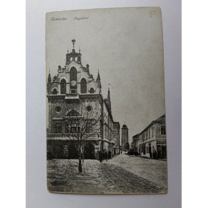 CARTOLINA RZESZÓW, MAGISTRATO, ANTEGUERRA, FRANCOBOLLO, TIMBRO