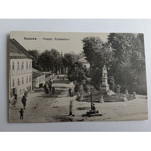 POHLEDNICE RZESZÓW, MICKIEWICZŮV POMNÍK, PŘEDVÁLEČNÝ ROK 1915