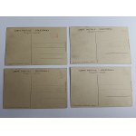 SET DI 6 CARTOLINE VARSAVIA, PIAZZA DEL TEATRO, PARCO UJAZDOWSKI, VEDUTA GENERALE, STAGNO NEL GIARDINO SASKI, MONUMENTO MICKIEWICZ, CHIESA ST. KRZYZA, ANTEGUERRA