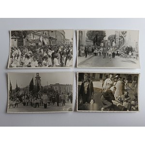 SET OF 4 PHOTOS ZAMOSC, PROCESSION, MARKET