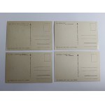 ENSEMBLE DE 4 CARTES POSTALES BATEAUX, OLIMPIA, MS MIKOŁAJ REJ, SS HEL, DAR POMORZA