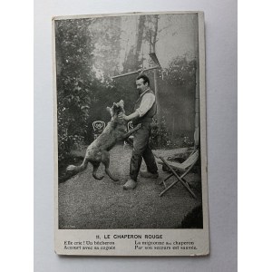 POSTCARD LE CHAPERON ROUGE, DOG, PRE-WAR