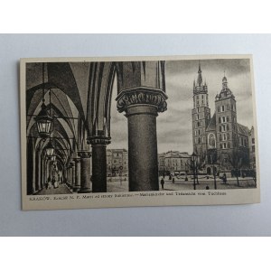 POSTCARD KRAKOW CHURCH OF EGM FROM THE DIRECTION OF SUKIENNICE 1940, GG
