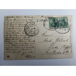 POSTCARD POZNAŃ, POSEN, RAIFFEISEN, AKDEMIA, UNIVERSITY, CASTLE, PRE-WAR, 1913, STAMP, STAMPED