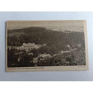 CARTOLINA IWONICZ ZDRÓJ VISTA DALL'ALTO DELLA GLORIETTA AL SANATORIO EXCELSIOR 1948, FRANCOBOLLO, AFFRANCATA