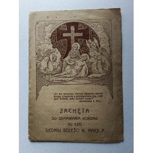 PENSÉE, ENCOURAGEMENT À PRIER LE CHAPELET DES SEPT DOULEURS DU PNM 1931