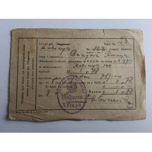 KOBIERZYN KRAKÓW, KWIT 1933
