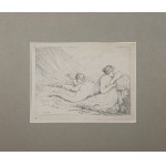 Thomas ROWLANDSON (1756-1827), Leżąca Wenus i śpiący Amor