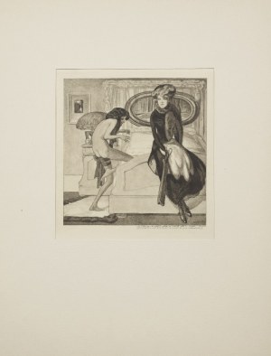 Franz von BAYROS - ps. Choisy LE CONIN, Dama w futrze [Pokusa], 1912
