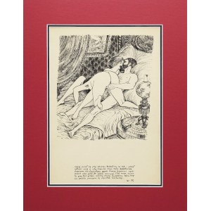 Szymon KOBYLIŃSKI (1927-2002), Erotic scene - illustration design for the book Krystyna's Diary, 1960s / 1970s.