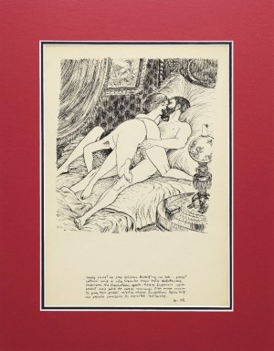 Szymon KOBYLIŃSKI (1927-2002), Scena erotyczna - projekt ilustracji do książki „Pamiętnik Krystyny