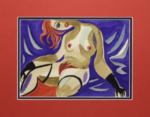 Jerzy FLISAK (1930-2008), Przy kominku, lata 60. XX w.