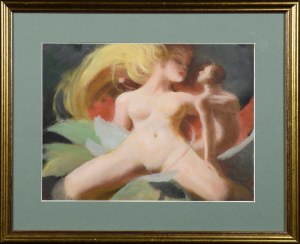 Stefan ŻECHOWSKI (1912-1984), Erotyk - Dziewczyna i chłopak, 1974