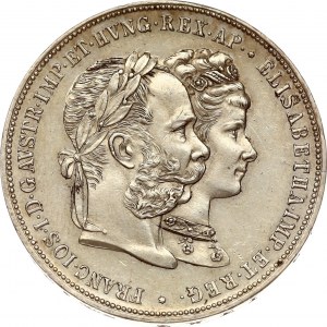 Austria 2 Gulden 1879 Silver Wedding Jubilee