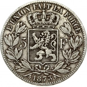 Belgicko 5 frankov 1873