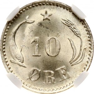 Denmark 10 Ore 1899 VBP NGC MS 65