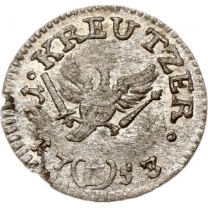 Germany Prussia 1 Kreuzer 1753 B