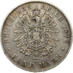 Germany Bavaria 5 Mark 1876 D