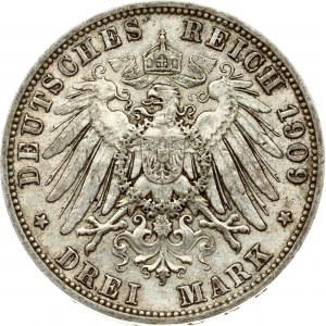 Prussia 3 Mark 1909 A