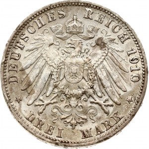 Germany Württemberg 3 Mark 1910 F