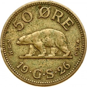 Greenland 50 Ore 1926 HCN;GJ