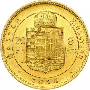 Hungary 20 Francs - 8 Forint 1874 KB