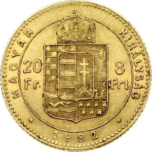 Hungary 8 Forint - 20 Francs 1882 KB