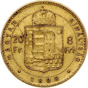 Hungary 20 Francs - 8 Forint 1888 KB
